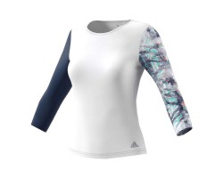 Женская теннисная футболка Adidas  Advantage 3/4 Sleeve Top